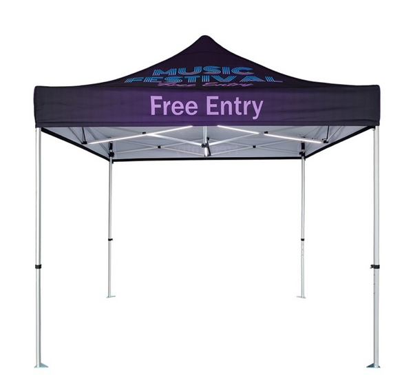 10' Lighted Custom Event Canopy - with Free Wheeled Case