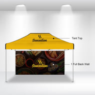 15' Custom Canopy - with Double-Sided Backwall and Free Wheeled Case