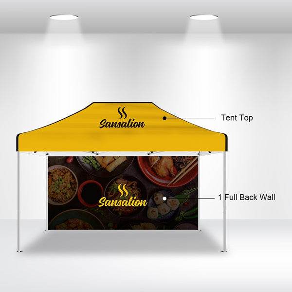15' Custom Canopy - with Double-Sided Backwall and Free Wheeled Case - iFoxx Customs