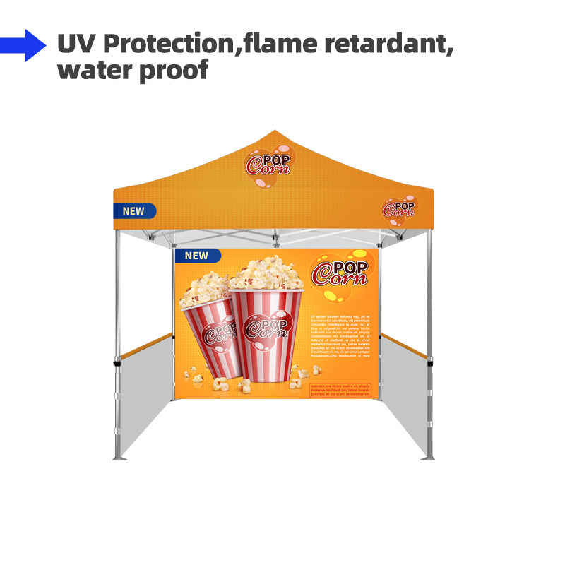 10' Custom Canopy - with Double-Sided Backwall, Double-Sided Half Sidewalls and Free Wheeled Case