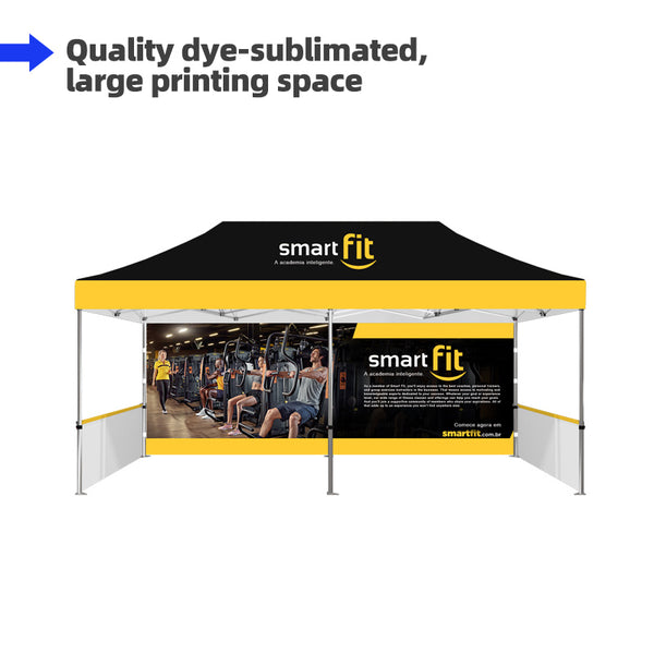20' Custom Canopy - with Double-Sided Backwall, Double-Sided Half Sidewalls and Free Wheeled Case - iFoxx Customs