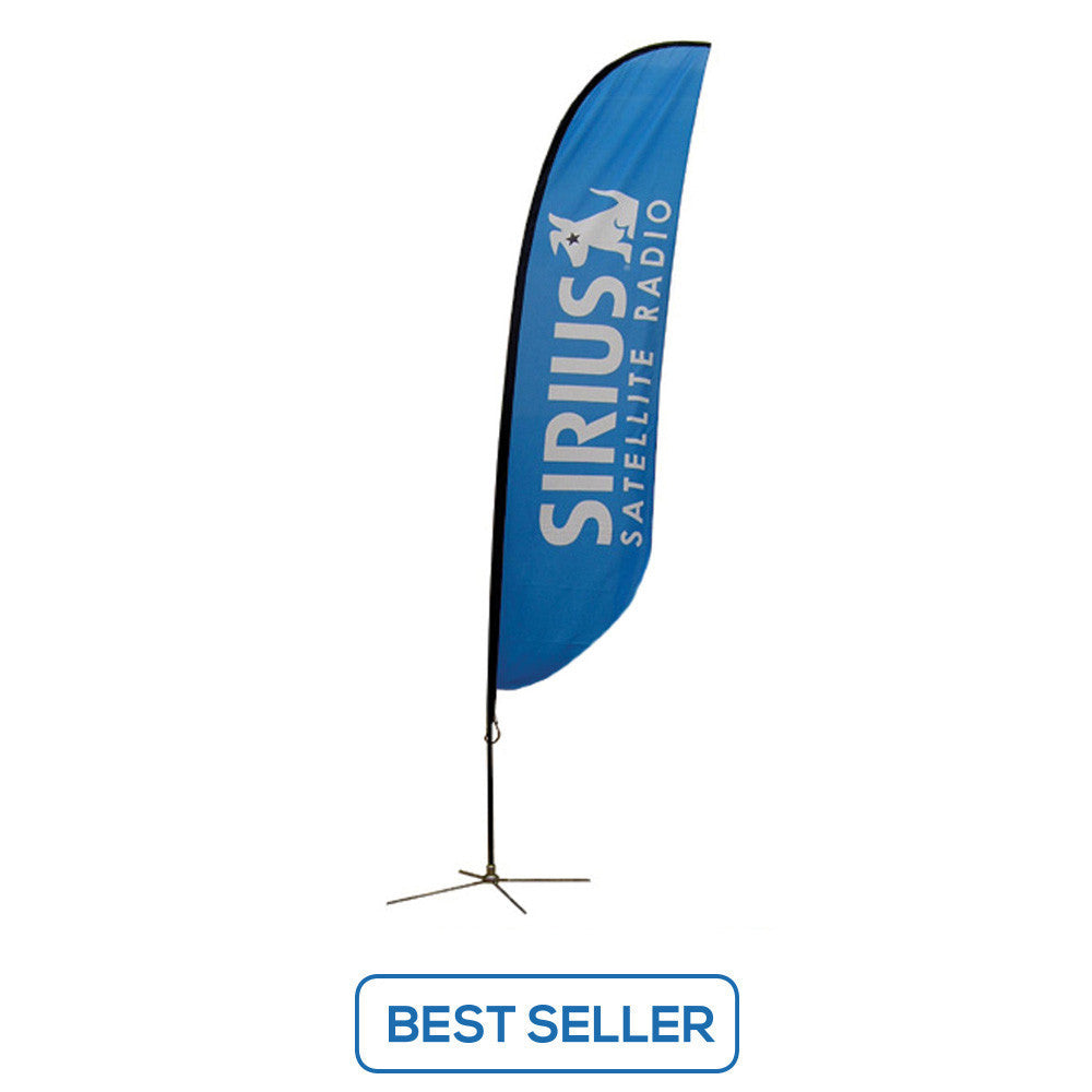 Small to Extra Large Feather Flag - X-Base Single-Sided Graphic Package