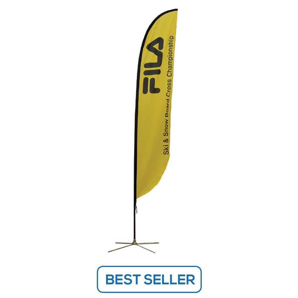 Small to Extra Large Feather Flag - X-Base Single-Sided Graphic Package