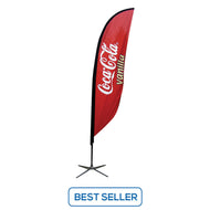 Small to Extra Large Feather Flag - X-Base Single-Sided Graphic Package