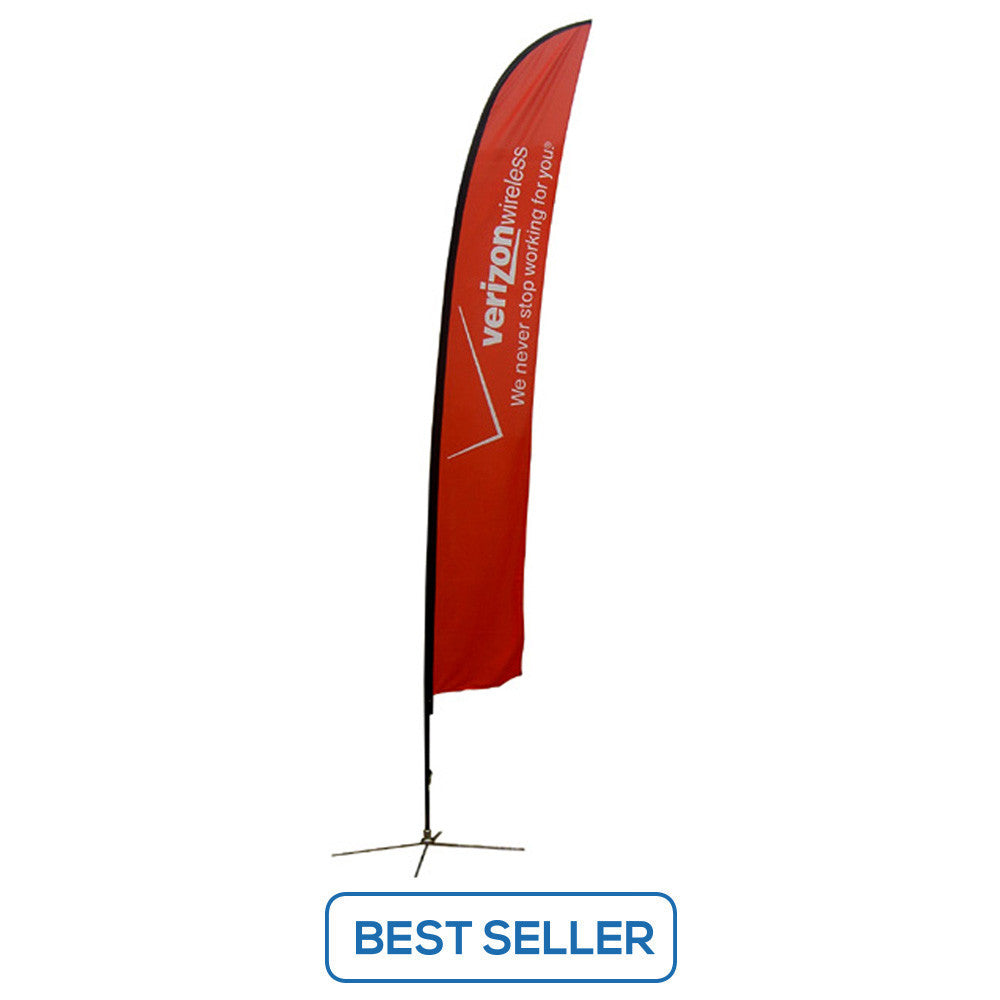 Small to Extra Large Feather Flag - X-Base Single-Sided Graphic Package