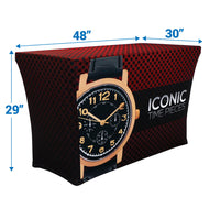 4' Stretch Table Throw (3 Sided - 30" Depth)