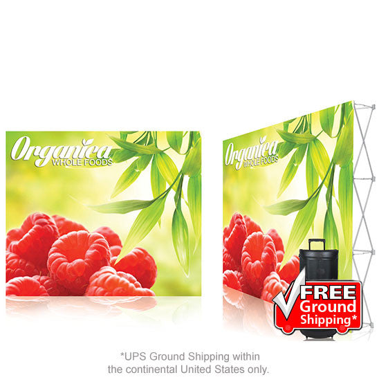 10w X 8h. Foxx Step and Repeat Back Drop Large Straight Single-Sided Graphic Package (No Endcaps), Popups, WSDisplays - ifoxx displays